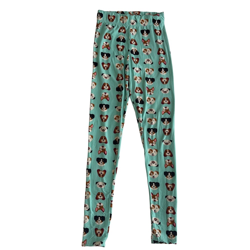RUE21 Leggings Women’s S/M Mint Puppy Dog Print Girlhood-Core Ankle Twee Stretch
